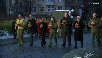 El presidente Zelenski y el primer ministro belga conmemoran el Holodomor, la "Hambruna del Terror"