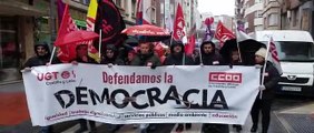 Manifestación convocada por los sindicatos en Ponferrada