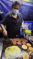 Green sauce burger street food