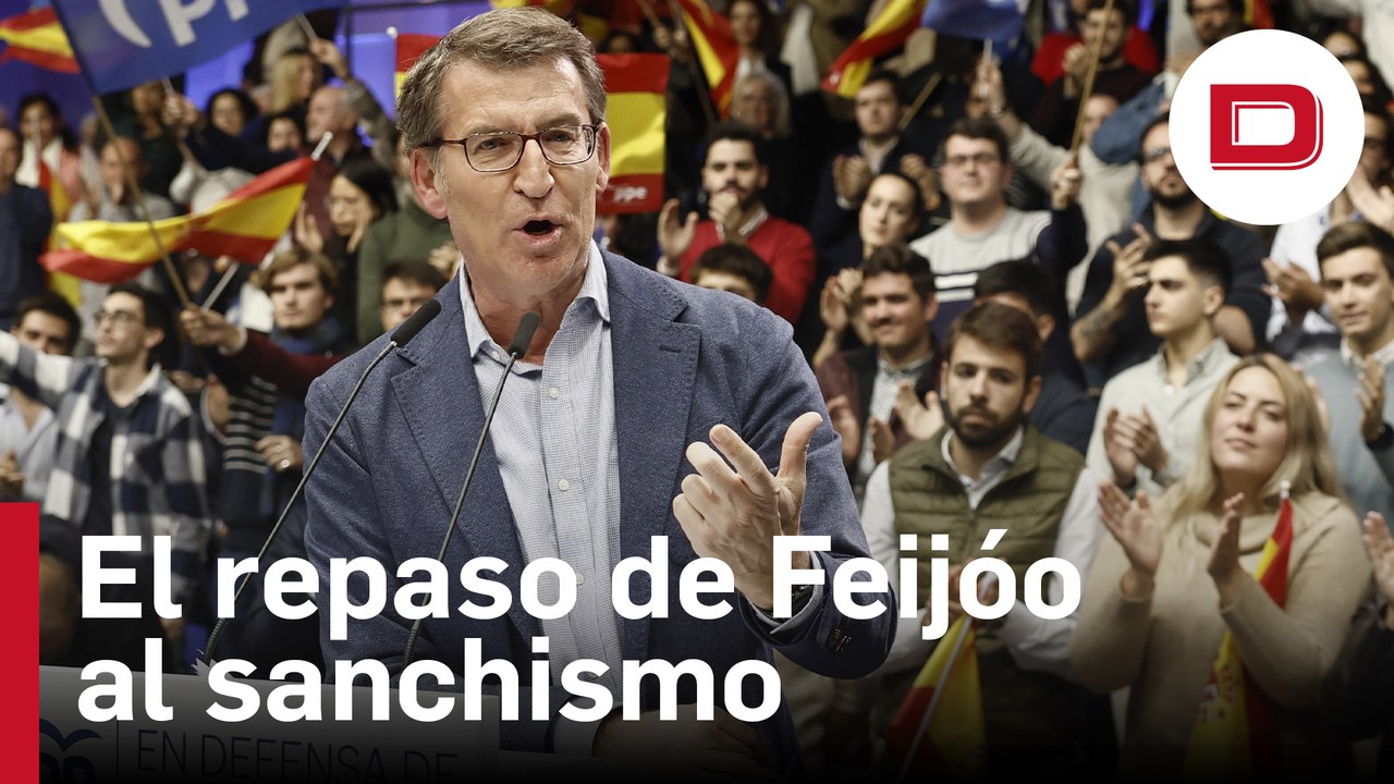 El repaso en un minuto de Feijóo al sanchismo