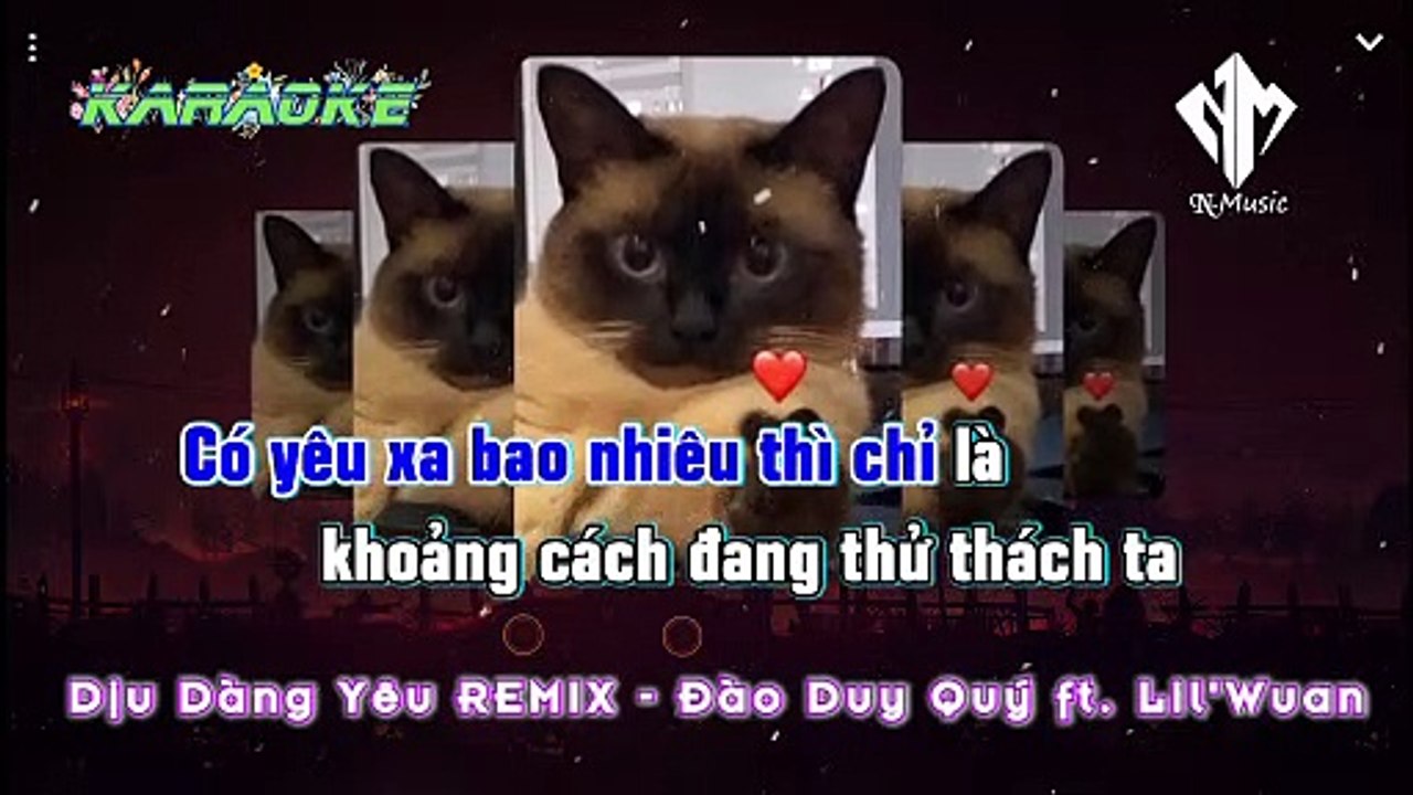 KARAOKE - DIU DÀNG YÊU REMIX