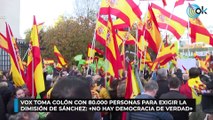 Vox toma Colón con 80.000 personas para exigir la dimisión de Sánchez: «No hay democracia de verdad»