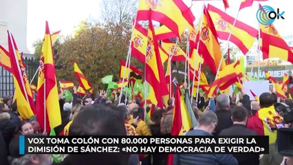 Vox toma Colón con 80.000 personas para exigir la dimisión de Sánchez: «No hay democracia de verdad»