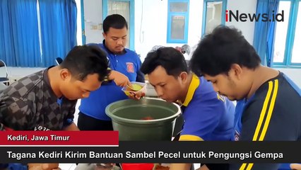 Dianggap Awet, Bantuan Sambel Pecel untuk Pengungsi Gempa Cianjur Dikirim Tagana Kediri