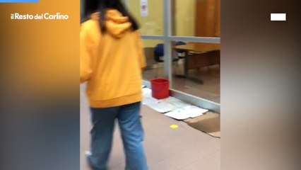 Pesaro, piove a scuola al Campus