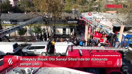 Oto sanayide yangın paniği