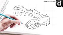 cara menggambar kacang dengan mudah dan sederhana