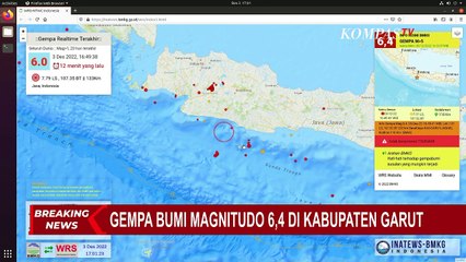 Gempa Bermagnitugo 6,4 Terjadi di Kabupaten Garut, Tidak Berpotensi Tsunami!