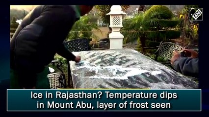 Layer of ice forms on fields, vehicles as temperature drops in Mount Abu