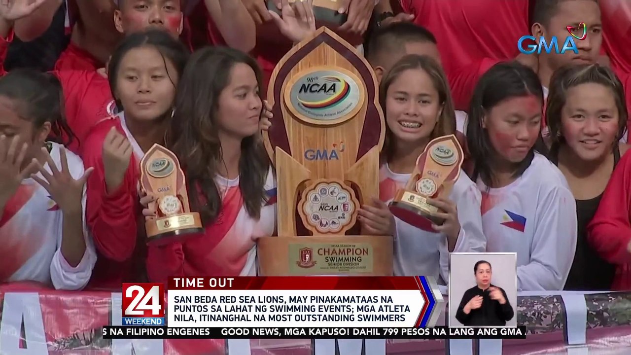 San Beda Red Sea Lions, may pinakamataas na puntos sa lahat ng swimming events; mga atleta nila, itinanghal na most outstanding swimmers | 24 Oras Weekend