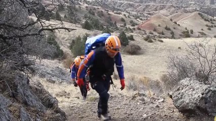 Kayalıklarda mahsur kalan keçiler AFAD ekiplerince kurtarıldı