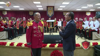 عزف مقطوعة موسيقية من فرقة السيمفونية العسكرية المصرية والبريطانية ولقاء خاص مع قائد الفرقة