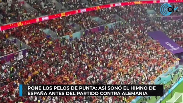 Así sonó el himno de España en el partido contra Alemania