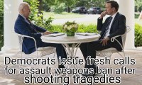 Democrats issue fresh calls for assault weapons ban after shooting tragedies