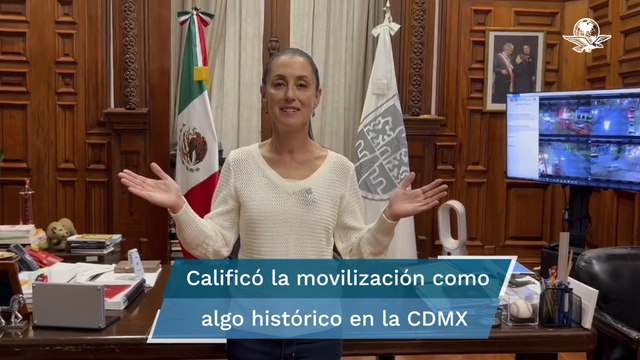 1.2 millones de personas asistieron a marcha de AMLO en la CDMX, informó Sheinbaum