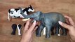 Assemble big cow and big elephant toys