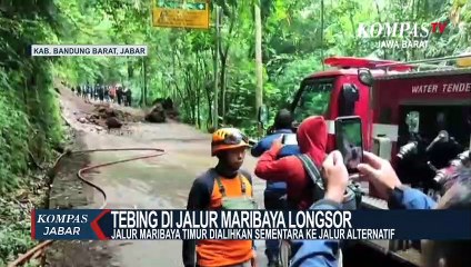 Jalur Maribaya Ditutup Sementara Akibat Longsor