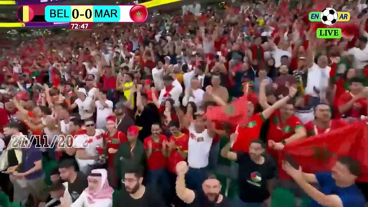 Morocco 2-0 Belgium -- بلجيكا0-2المغرب - world cup 2022 كأس العالم