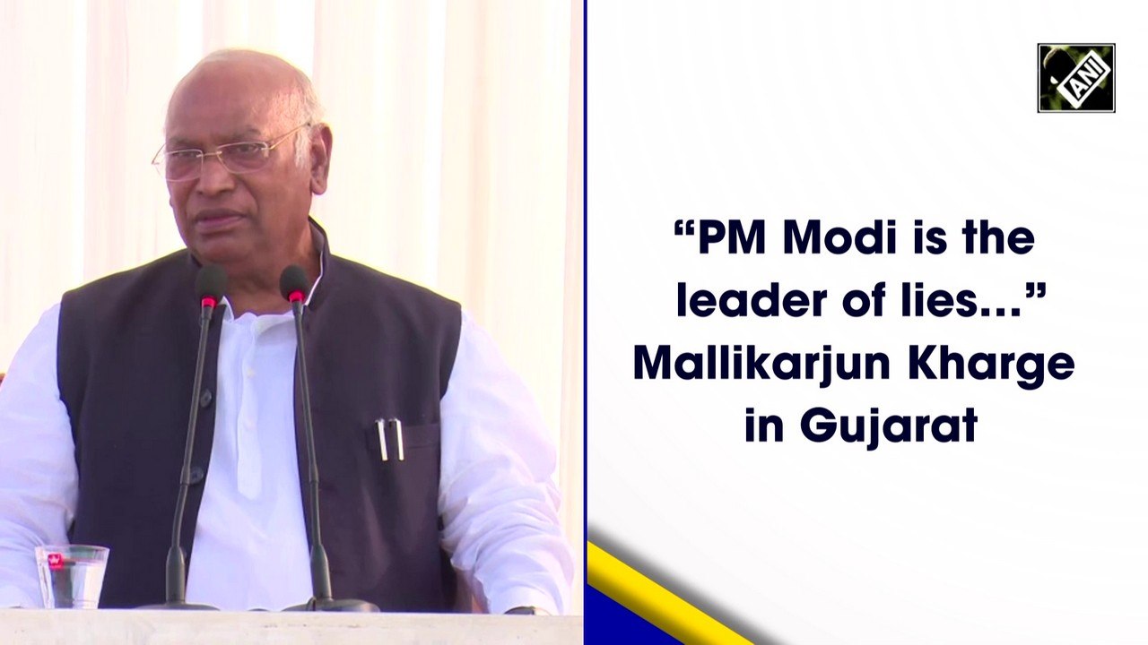 PM Modi is the leader of lies: Mallikarjun Kharge in Gujarat