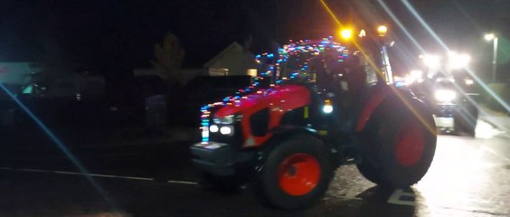 Festive tractor run lights up County Down village