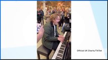 Lewis Capaldi plays new song Pointless to fans at St Pancras station