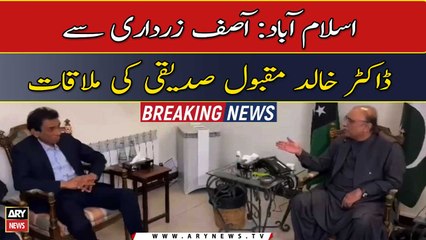 Asif Zardari, Khalid Maqbool Siddiqui holds important meeting