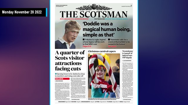 The Scotsman Bulletin Monday November 28 2022 #Hogmanay #HES #VisitScotland