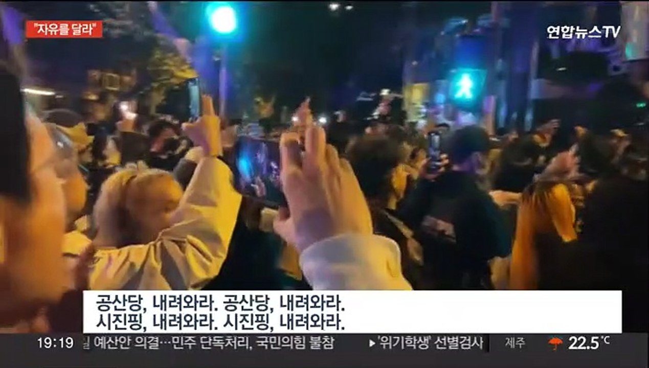 "자유를 달라" 중국서 '봉쇄 반대' 대규모 시위