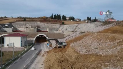 Yıkılan istinat duvarının onarımı 1 yıl sonra başladı