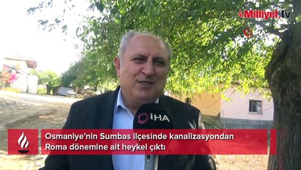 Kanalizasyondan Roma dönemine ait heykel çıktı