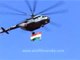 Army helicopter carrying the tri-colour Indian flag on R-day
