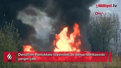 Denizli'de kimya fabrikasında yangın!