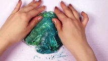 [Slime Mixing] Orange  Makeup, Eyeshadow, glitter and Random into Slime #ASMR