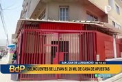 SJL: asaltan casa de apuestas antes de su inauguración y se llevan equipos valorizados en S/ 20 000