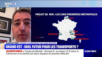RER en région: "Cette annonce est plutôt bienvenue" pour Jean Rottner, président de la région Grand Est