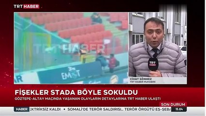 Göztepe Altay maçında fişeklerin içeriye sokulduğu görüntüler ortaya çıktı