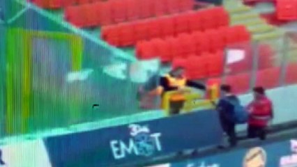 Olaylı maçta fişeklerin stada sokulduğu anların görüntüsü ortaya çıktı