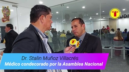ASAMBLEA NACIONAL DE ECUADOR CONDECORÓ A VARIOS MÉDICOS QUE ENFRENTARON AL CORONAVIRUS