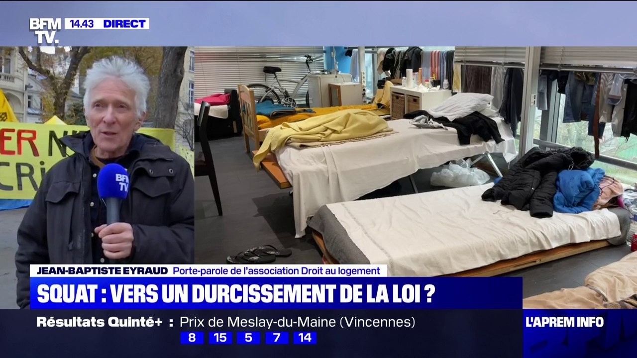 "Cette loi contre les squats est bonne à mettre au panier" selon Jean-Baptiste Eyraud, porte-parole du Droit au Logement