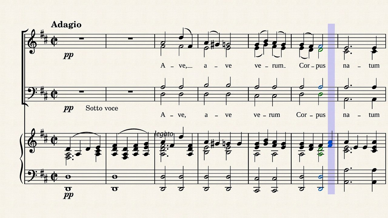 Mozart - Ave Verum SATB with Piano