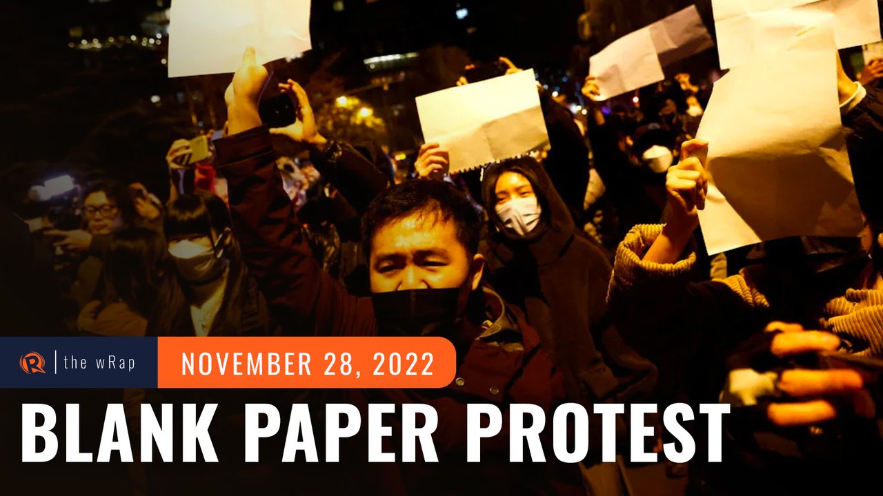 Blank sheets of paper become symbol of defiance in China protests