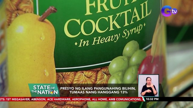 Presyo ng ilang pangunahing bilihin, tumaas nang hanggang 13% | SONA