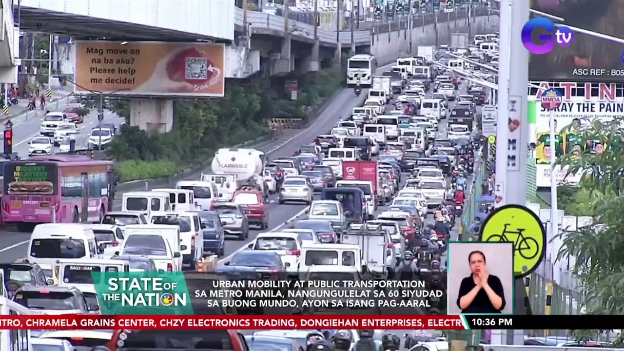 Urban mobility at public transportation sa Metro Manila, nangungulelat sa 60 siyudad sa buong mundo, ayon sa isang pag-aaral | SONA