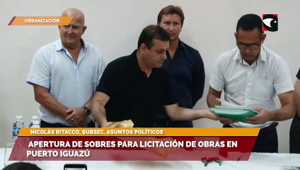 Apertura de sobres para licitación de obras en Puerto Iguazú