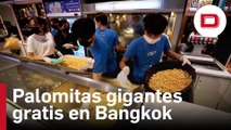 Las gigantes y espectaculares palomitas gratis del cine SF World de Bangkok