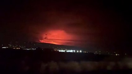 El Mauna Loa en erupción