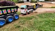 Mobil Truk Tronton Panjang Penuh Mobil Mobilan Ambulance Damkar Crane Loader Excavator Tayo