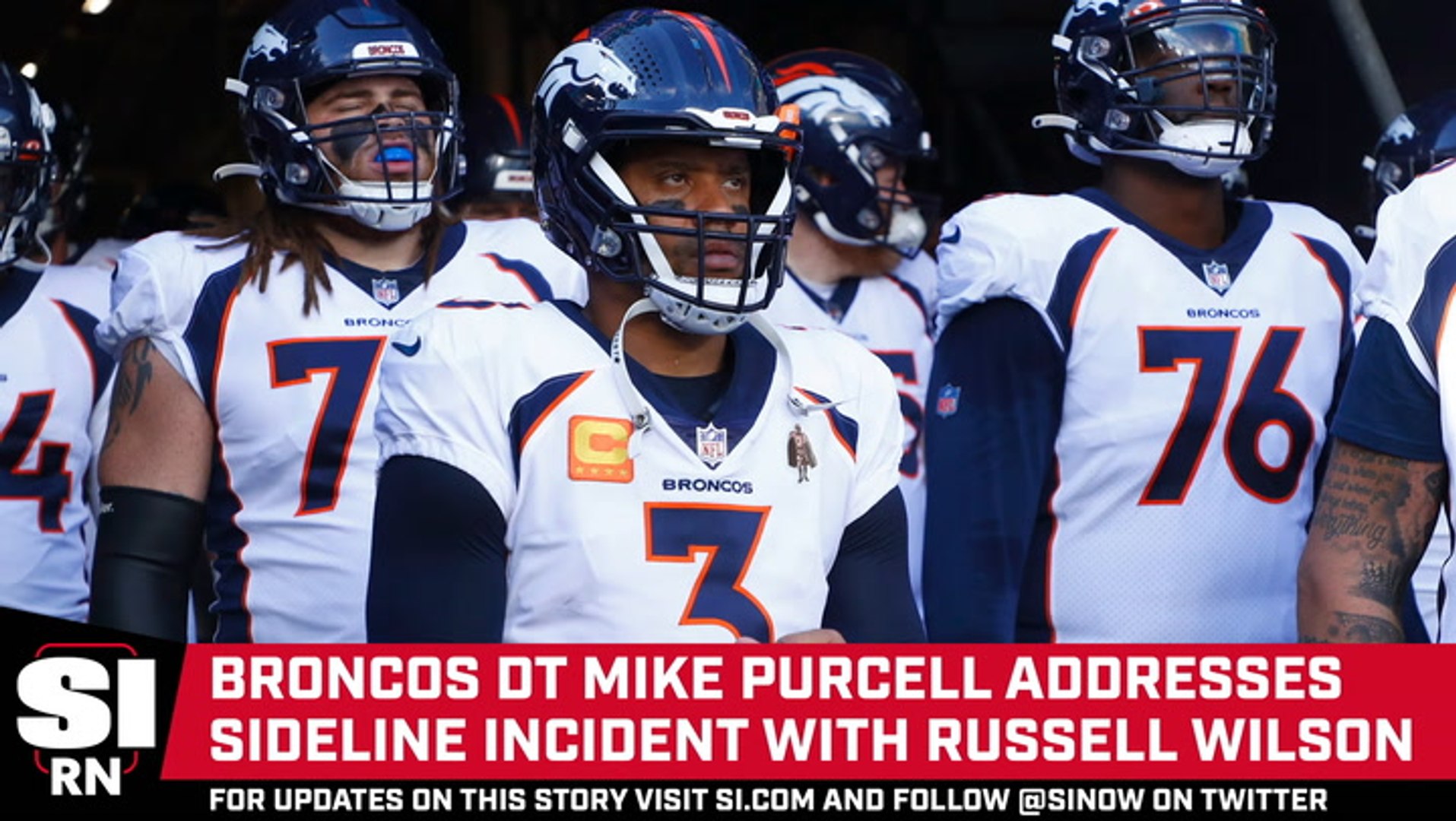 Denver Broncos QB Russell Wilson & Mike Purcell Explain What Triggered  Sideline Altercation - Sports Illustrated Mile High Huddle: Denver Broncos  News, Analysis and More