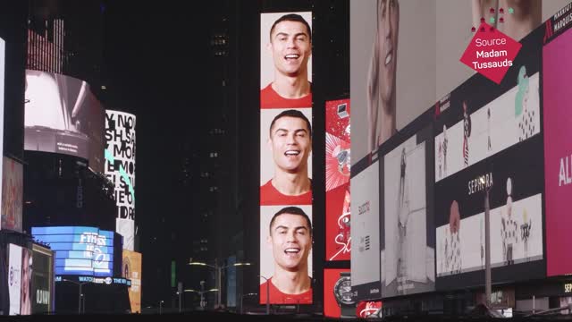 New Ronaldo waxwork revealed in Times Square