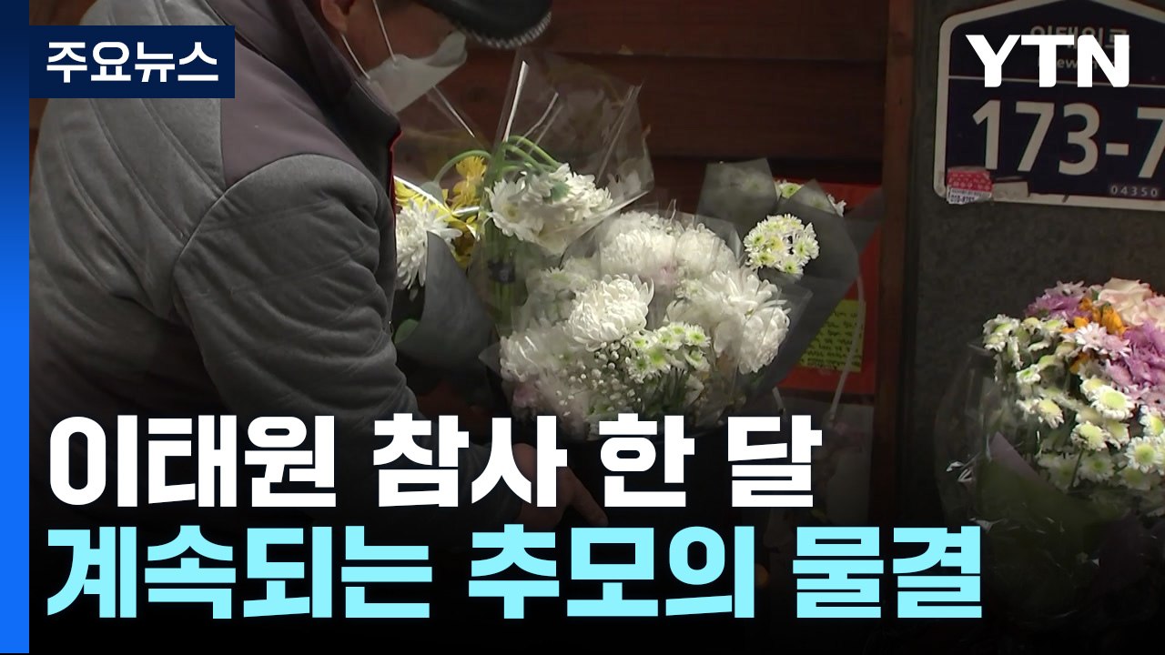 이태원 참사 한 달, 계속되는 추모...세월호 유가족도 '오열' / YTN